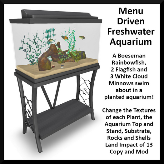 Menu Driven Freshwater Aquarium