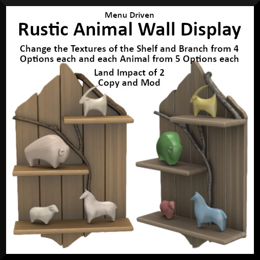 Menu Driven Rustic Animal Wall Display