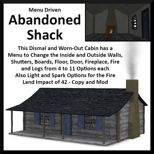 Menu Driven Abandoned Shack