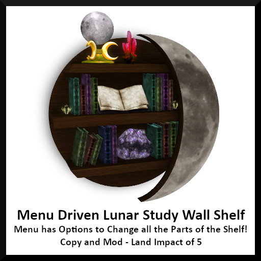 Menu Driven Lunar Study Wall Shelf