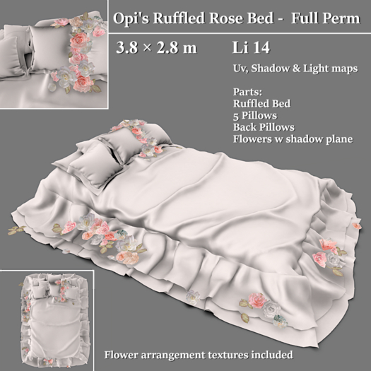 Opi's Ruffled Rose Bed - Full Perm (add)