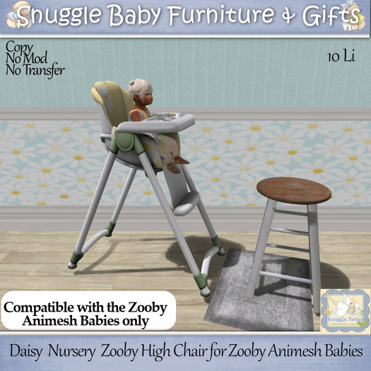 Daisy Nursery  Zooby High Chair for Zooby Animesh Babies 