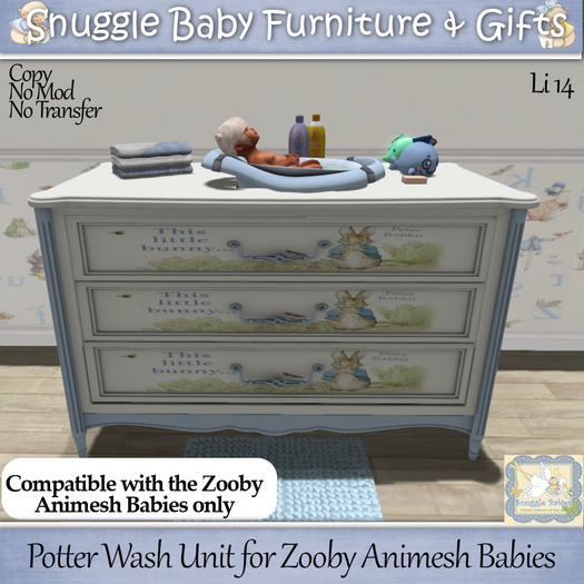 Potter Wash Unit  for Zooby Animesh Babies 