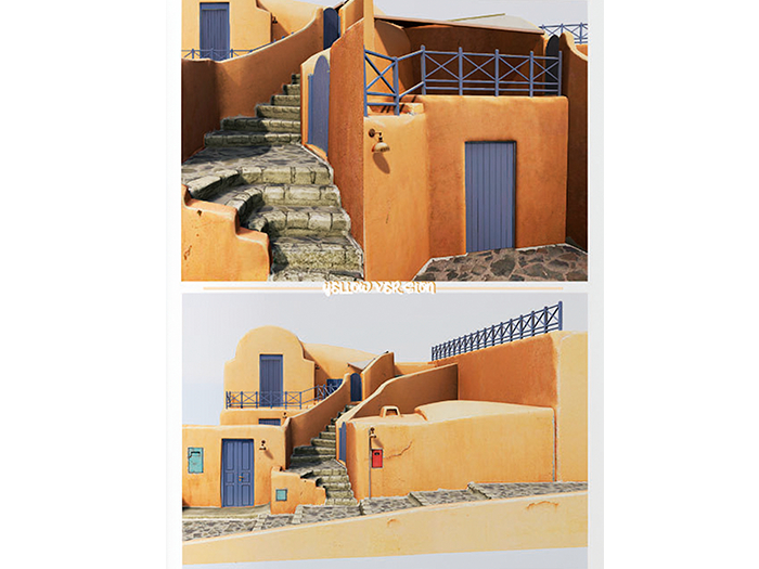 MINIMAL - Oia Scene Yellow Version