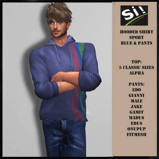 HOODED SHIRT SPORT BLUE