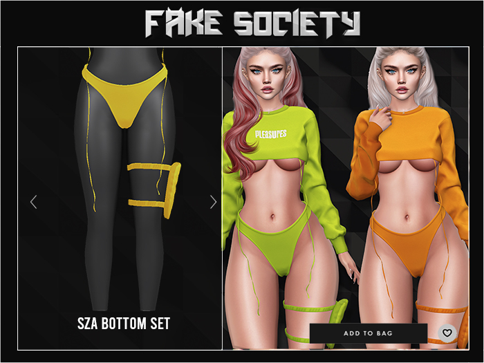 Fake Society x Sza Bottom Set / Yellow