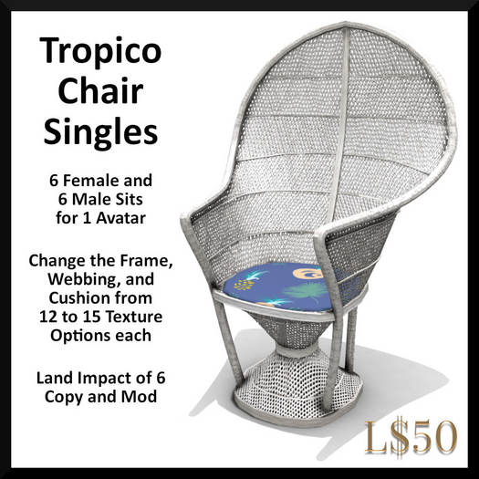 Menu Driven Tropico Chair - Singles
