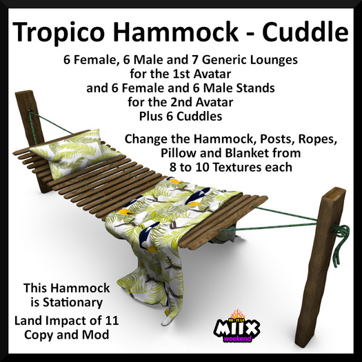 Menu Driven Tropico Hammock - Cuddles