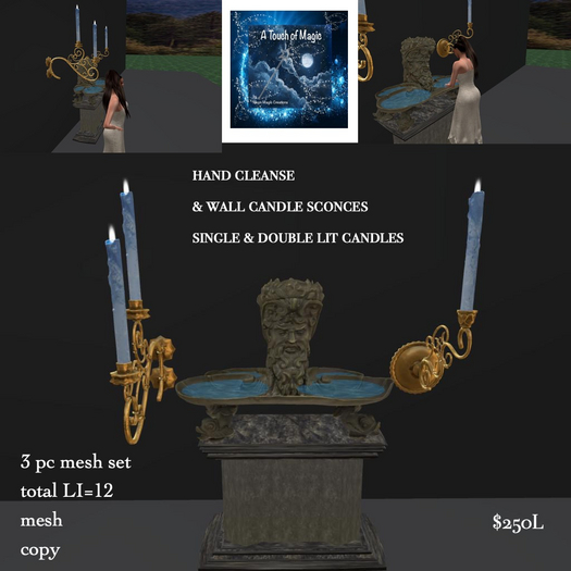 Hand cleanse & 2 cancle wall sconces-Box LI=12