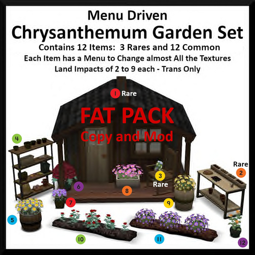 Menu Driven Chrysanthemum Garden Set Fat Pack