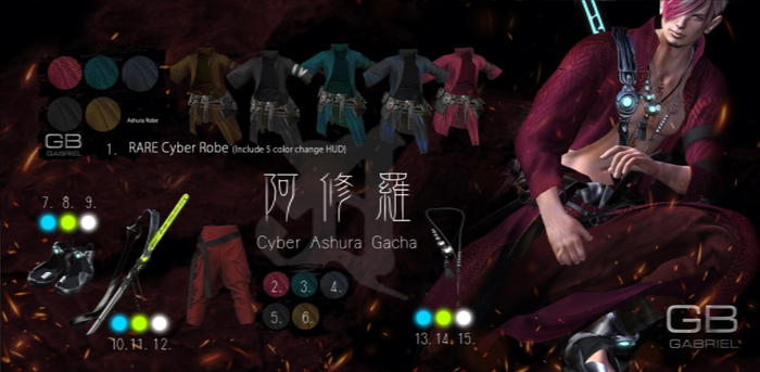 ::GB:: Cyber Ashura Necklace (Yellow green) Legacy