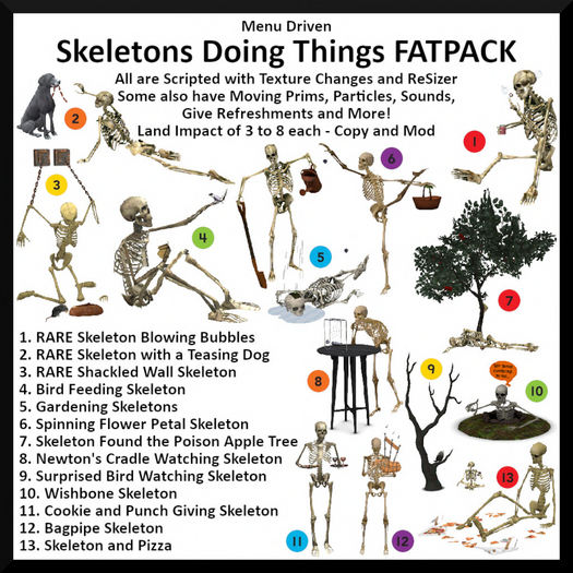 Skeletons Doing Things Fat Pack