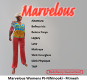 Marvelous Womens PJ-Ni Ni Nooki - Fitmesh