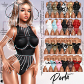06.ERSCH - Perla Bodysuit -LARA- blackleather