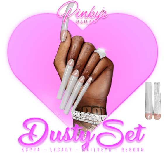 !! Pinky's Nails !! Dusty Set ' Coffin