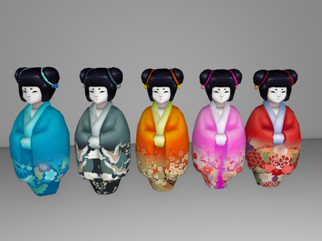 Japanese dolls - Full perm