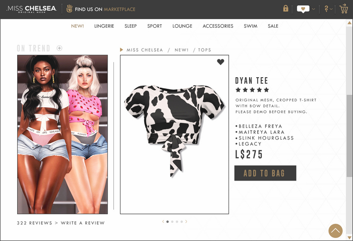 .miss chelsea. Dyan Tee Cow