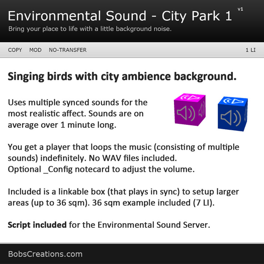 Environmental Sound - City Park 1 