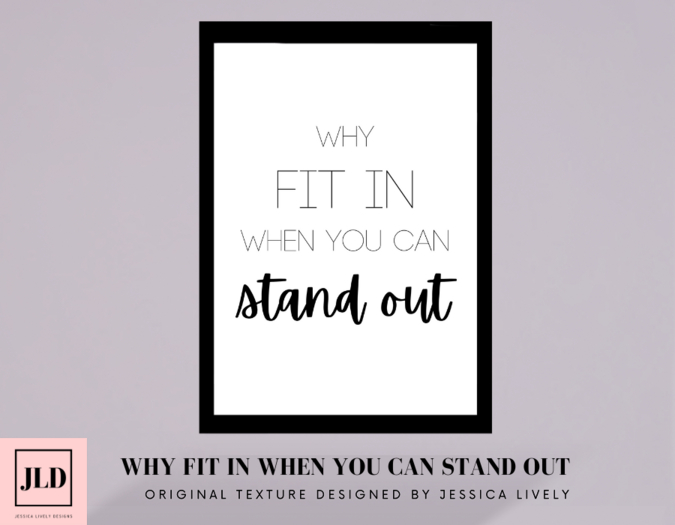 JLD - Why fit in Poster
