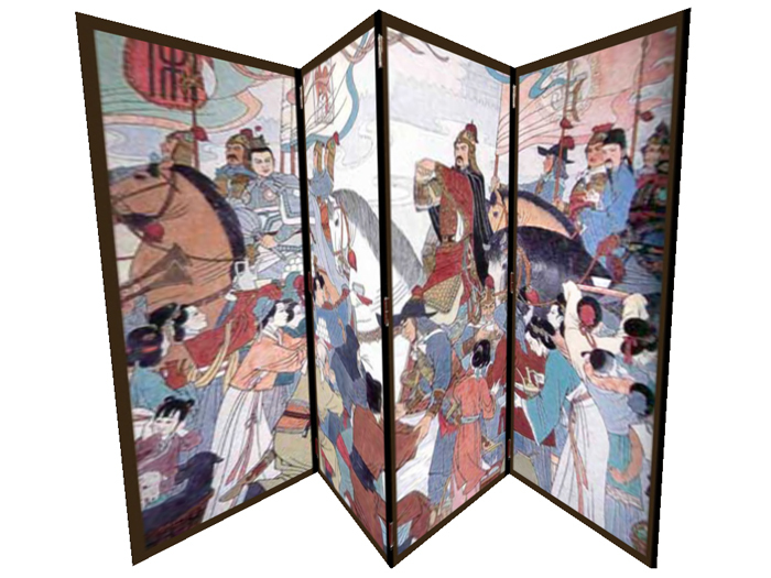 Military weakness song dynasty 1 prim hinged screen hinged