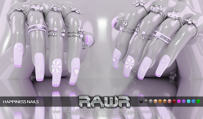 RAWR! Happiness Nails  (add me)