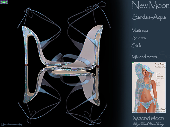 *SM* New Moon: Sandals-Aqua
