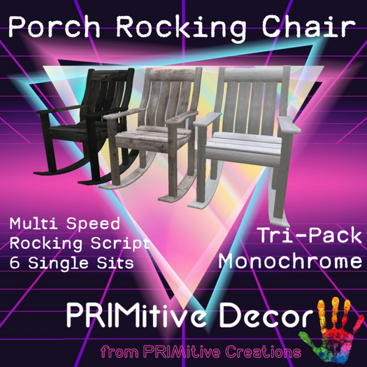 PRIMitive Furniture - Porch Rocking Chair (Tri-Pack Monochrome)