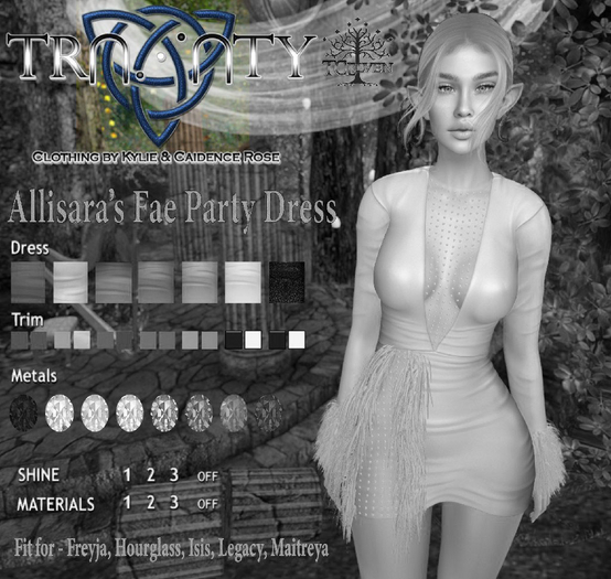 TCElven - DEMO Allisara's Fae Party Dress W/Hud - SB