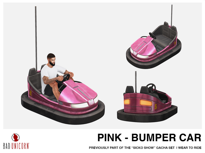 'Pink' Bumper Car RARE (Previously - Sicko Show Gacha)