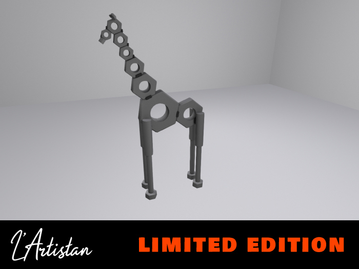 Giraffe made entirely of metal - Limited edition