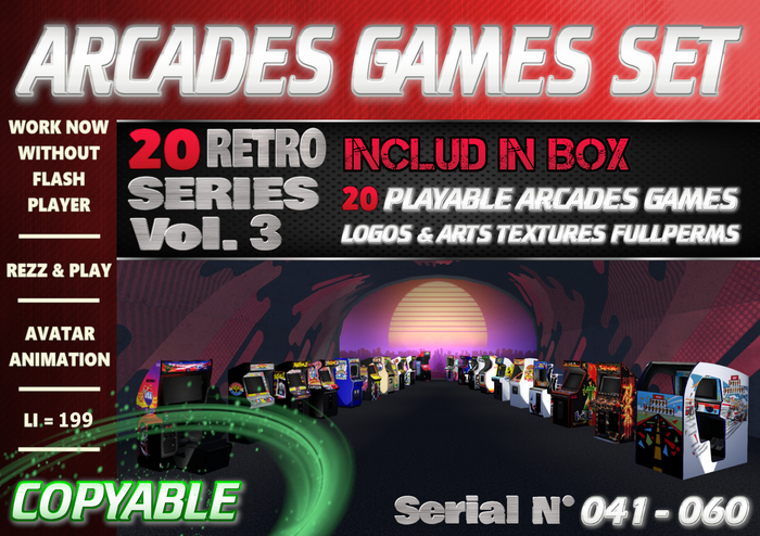= Arcades Games Set - Retro Vol.3 =