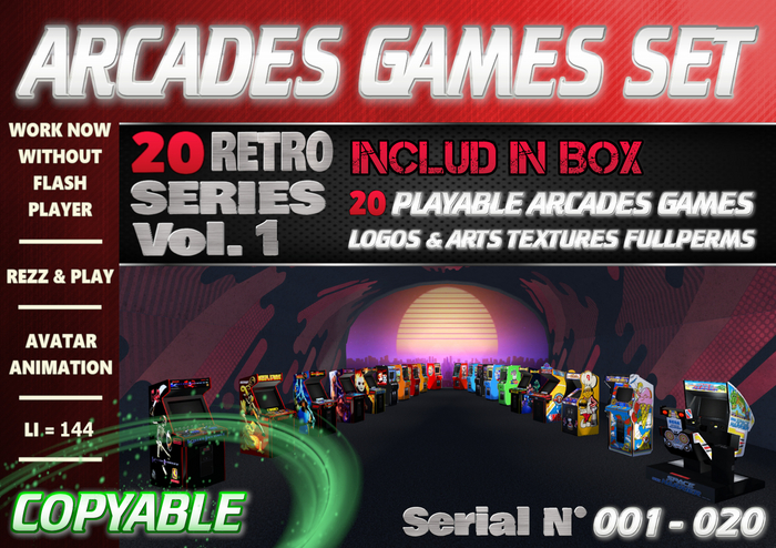 = Arcades Games Set - Retro Vol.1 = [BOX] ( Copy )