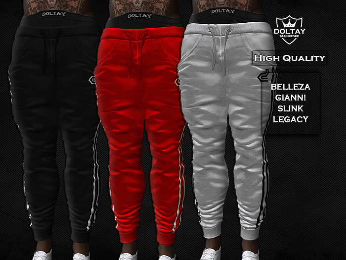 DY: Jogger Pants Stripe White