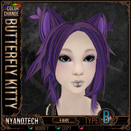 Nyanotech [Type B] - Butterfly Kitty Ears V3