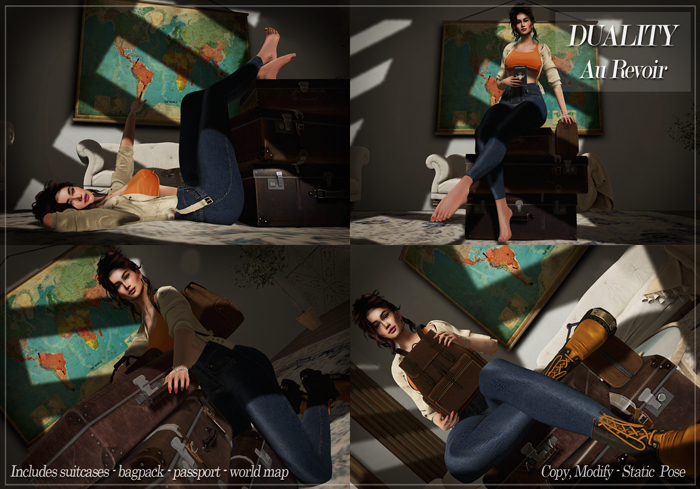 Second Life Marketplace - [DSt] Au Revoir - Female Static Poses w/props