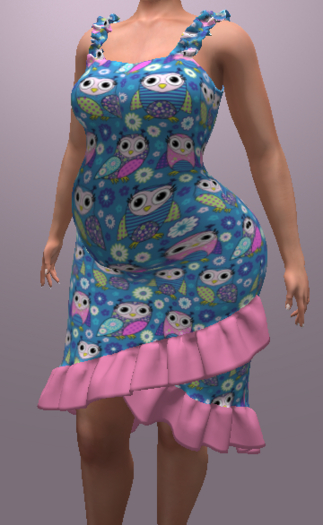 LoveMomma One In A Melon owls frill dress