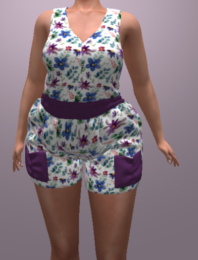 LoveMomma One In A Melon purple flower romper