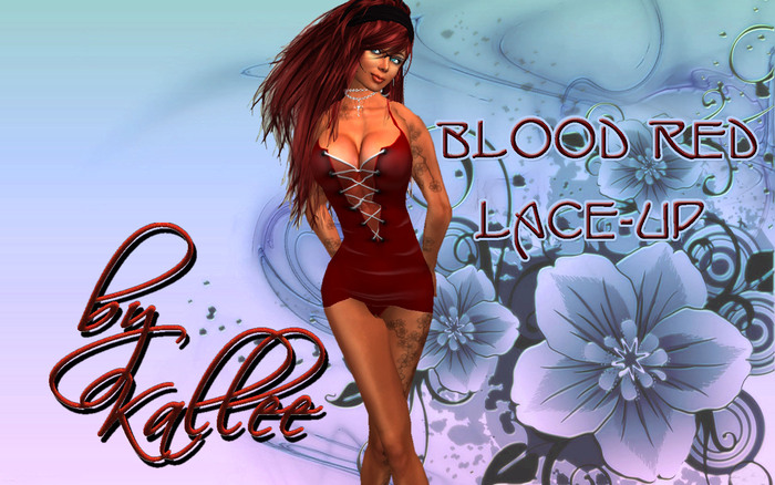 PROMO  Blood Red Lace Up