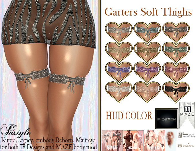  InStyle - Soft Thighs With Garter Lace HUD color-Fat Pac1