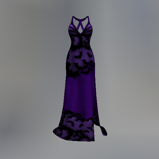 Purple Bat Slink Dress
