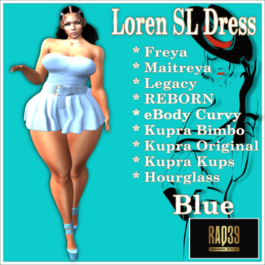 [R39] Loren SL Dress-Blue