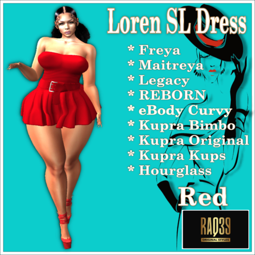 [R39] Loren SL Dress-Red
