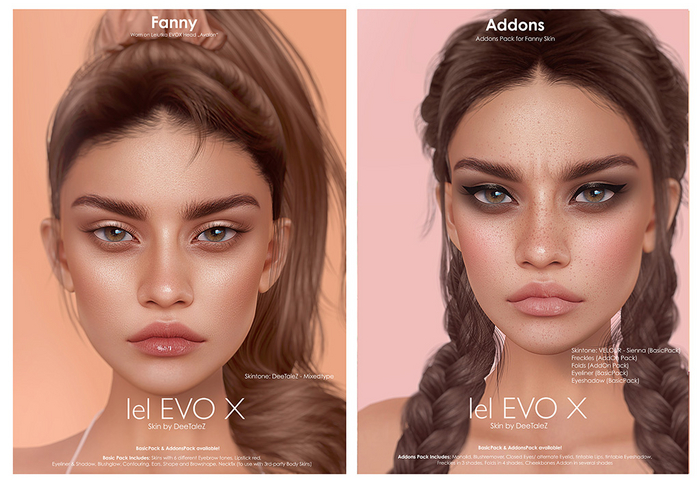 DeeTaleZ SKIN *DEMO* for LELUTKA EVOX LELU - Fanny - ALL SKINTONES