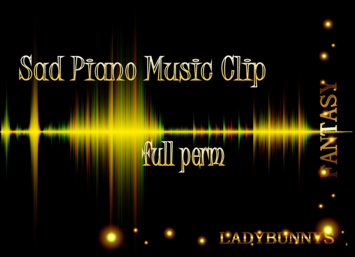 Bunny's Sounds- Sad Piano Music clips (full perm sound)