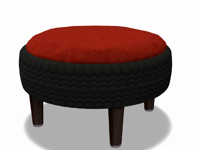 [ zerkalo ] Wheel Stool Red - PG