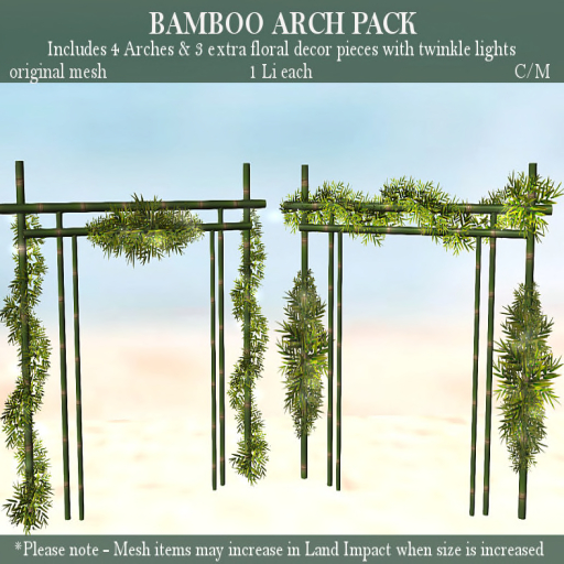 LOVE - BAMBOO ARCH PACK !! PRICE PROMISE!!