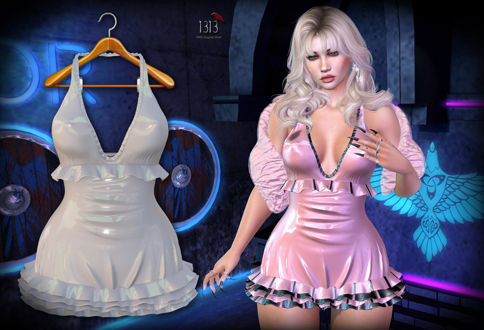 (*<*) 1313 Definitely Dress - Latex White