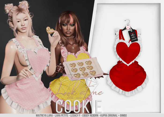 Look At Me. Cookie : Apron - red