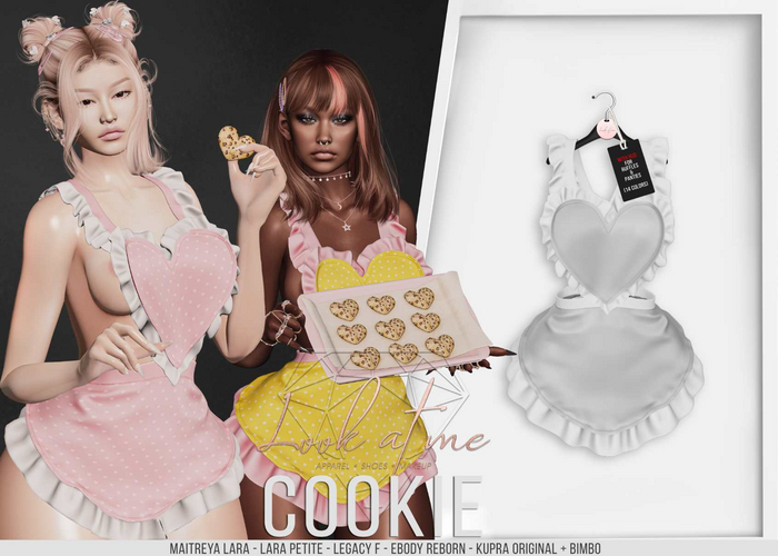 Look At Me. Cookie : Apron - grey