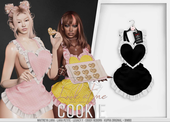 Look At Me. Cookie : Apron - black